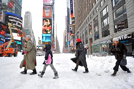 Nueva York empieza a recobrar normalidad tras la fuerte nevada